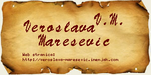 Veroslava Marešević vizit kartica